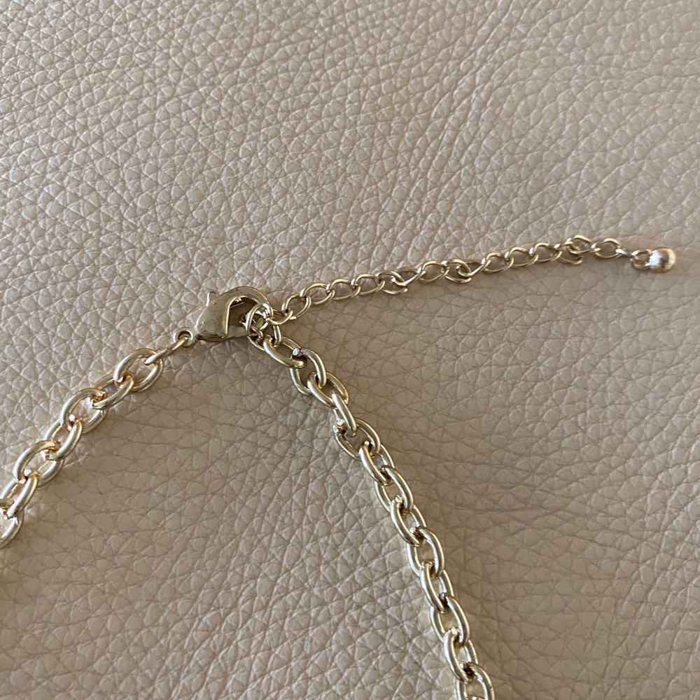 Gold Aztec Pattern Bib Statement Necklace - image 2